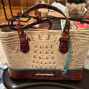 Brahmin mini Asher Vanilla Macaw tote NWT